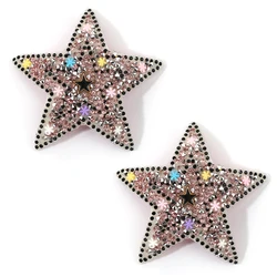 Sexy 1 Pair New Rhinestone Nipple Cover Reusable Nipple Pasties Women Star Shape Bra Stickers Self Adhesive Lingerie Accessories