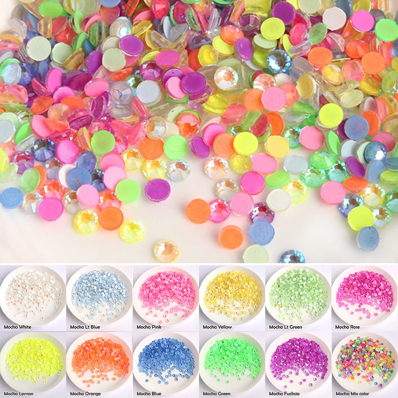 

1440 шт., разноцветные стразы для украшения ногтей