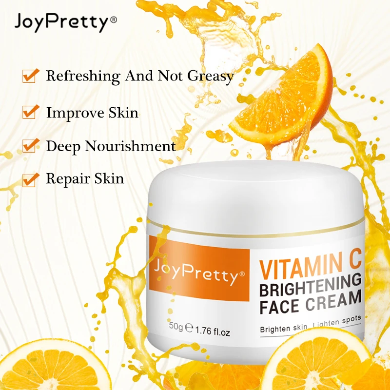 

Joypretty Vitamin C Face Cream Whitening Remove Dark Spots Moisturizing Anti-Aging Beauty Cosmetics Skin Care