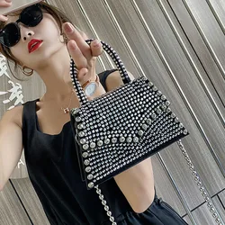 Diamond Flap Small Tote Bag Quality PU Leather Women's Designer Female Handbags And Purses Fashion Chain Shoulder Crossbody Bags