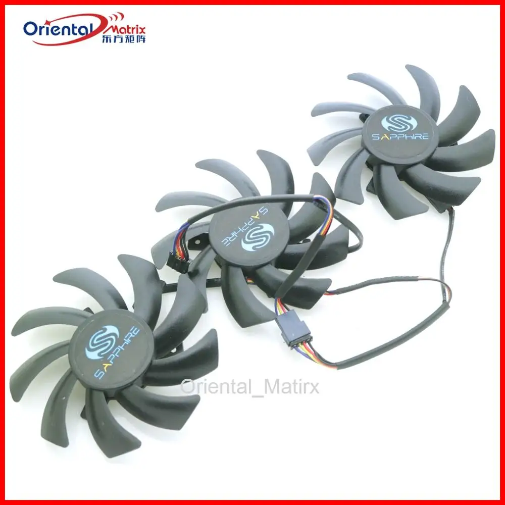 

3pcs/Lot FDC10H12S9-C 85mm DC12V 0.35A 4Pin Video Fan For Sapphire R9 280X 290 290X 390 390X Vapor-X OC TOXIC Cooling Fan