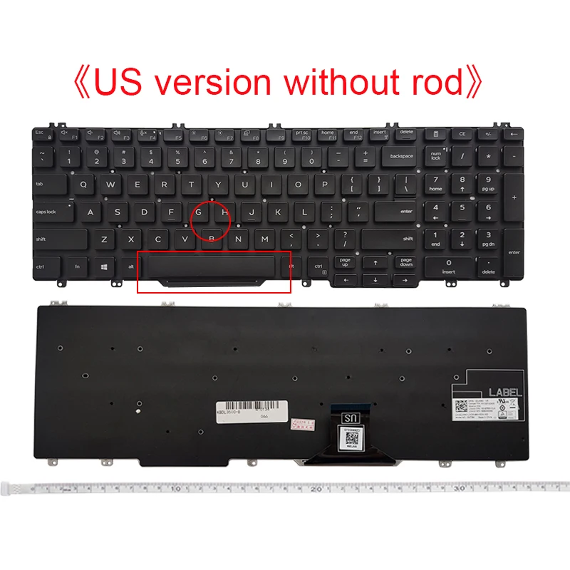 NOWA amerykańska podświetlana klawiatura do laptopów Dell Precision 3500 3501 3540 3541 3550 3551 Latitude 5500 5501 5510 5511 — zdjęcie produktu 4