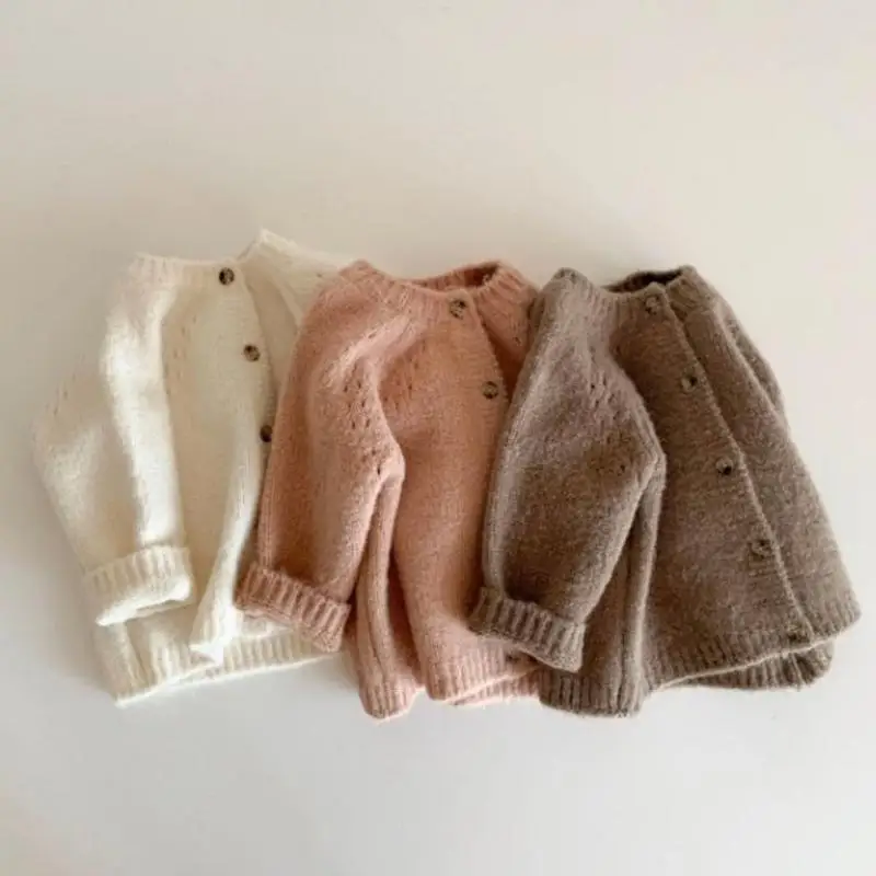 Herbst Neue Baby Jungen Mädchen Mantel Baby Pullover Kleinkind Stricken Strickjacken Neugeborenen Strickwaren Lange-sleeve Baumwolle Baby Jacke Tops