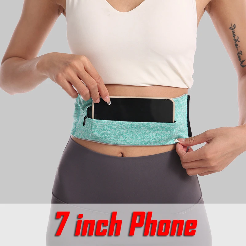 Running Waist Belt Bag Men Women Jogging Phone Bag Fitness Fanny Pack Invisible Anti-theft Gym Waist Pouch with Soft Kettle