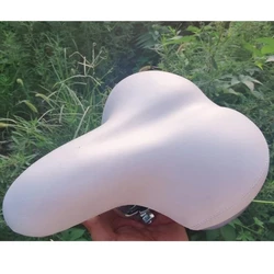 Bicycle Saddle White Color With Spring For City Bike Daily Commuting Cycling Parts