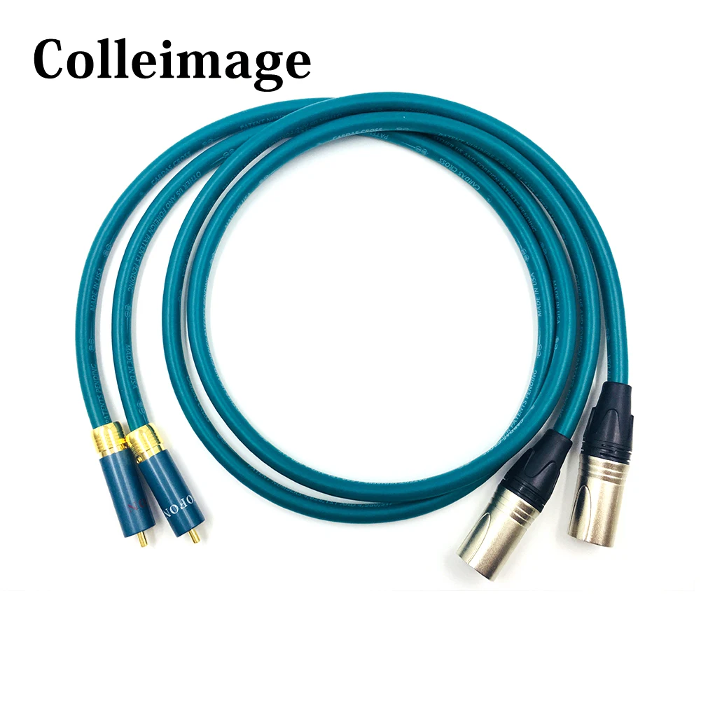 

Hifi Audio Dual Male Xlr to Rca Cable OCC HIFI XLR Male to RCA Male Cable Hi-end Hifi 2rca to 2xlr Cable