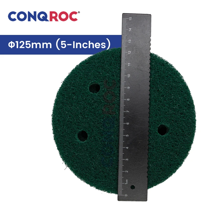 12 peças 125mm (5-Polegada) 5-hole almofadas de limpeza de náilon gancho e loop limpeza de limpeza de discos de limpeza de ferrugem removedor de argamassa de energia
