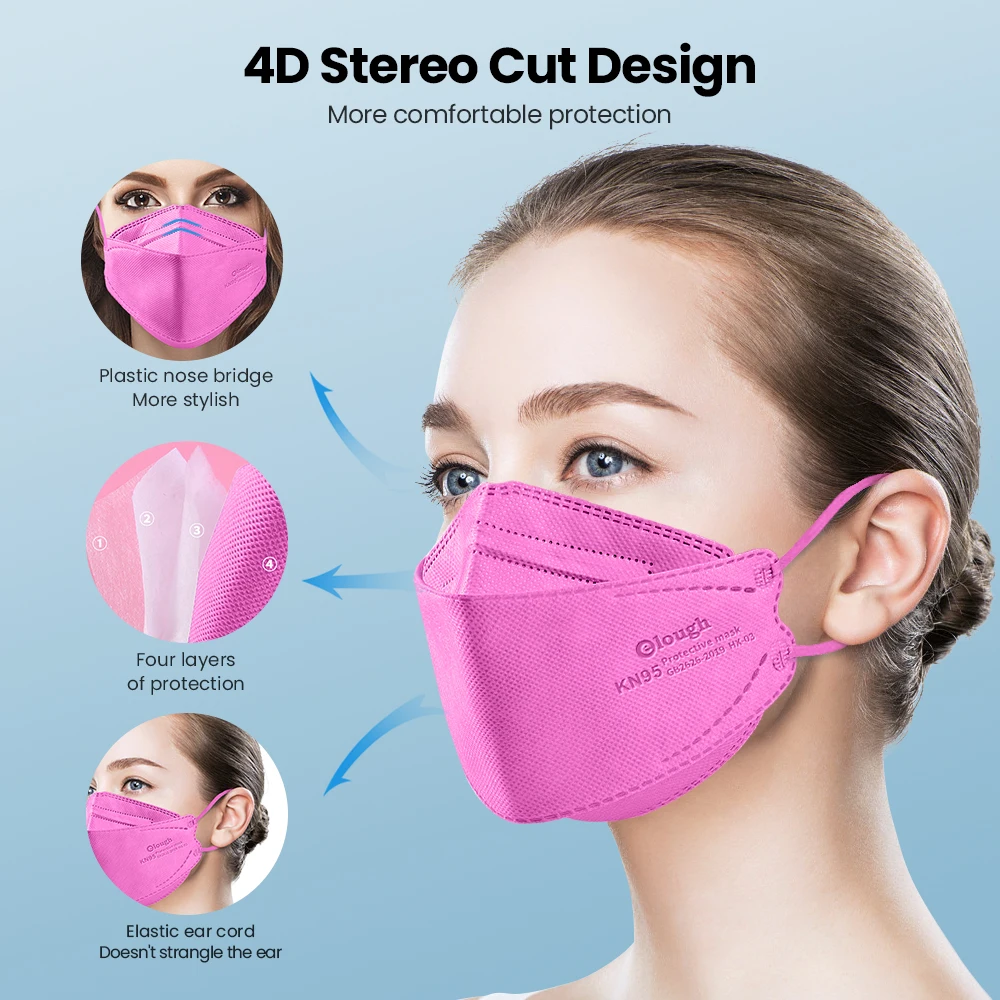 Color ffp2 mascarillas Kn95 Protection Mask mascarillas higienicas fpp2 homologadas Reusable Face Mask Breathable Mouth Masque