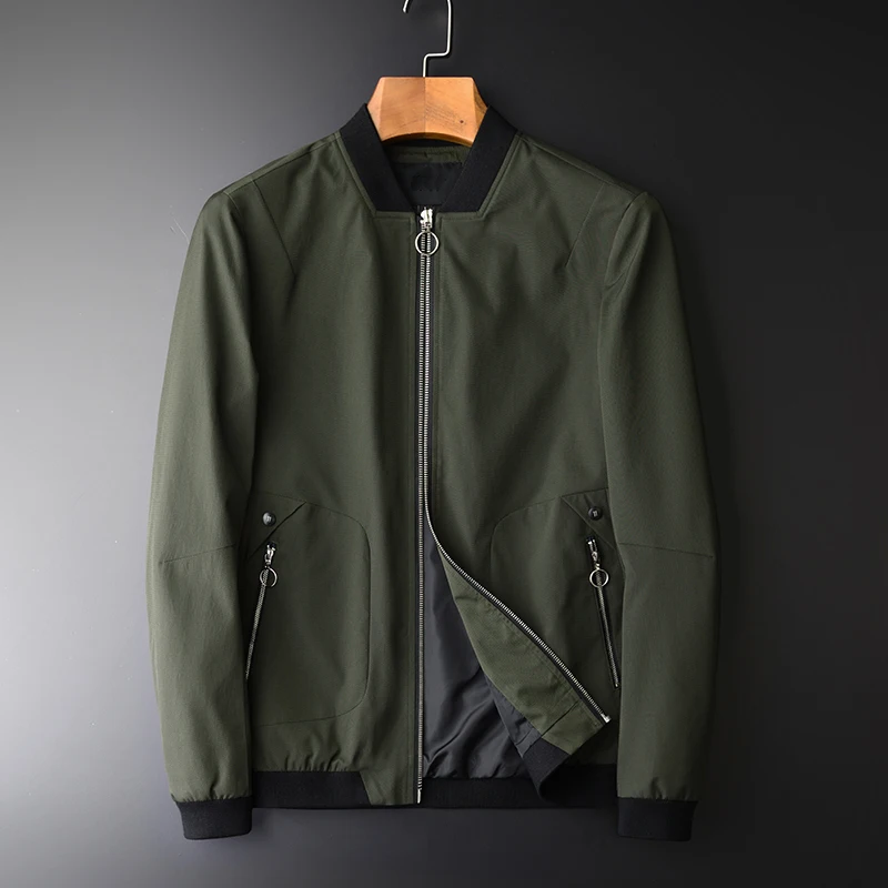 

Spring Army Green New Arrival Stand Collar Slim Fit Men's Fashion Jackets Men Coat Plus Size M-4XL