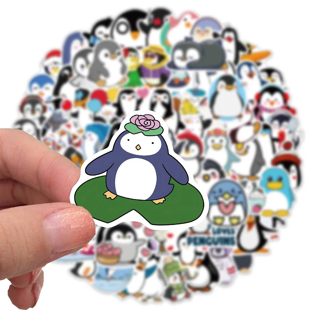 10/30/50/100PCS Cute Penguin Anime Stickers Car Motorcycle Travel Luggage Guitar Fridge Laptop Waterproof Cartoon Sticker Toys