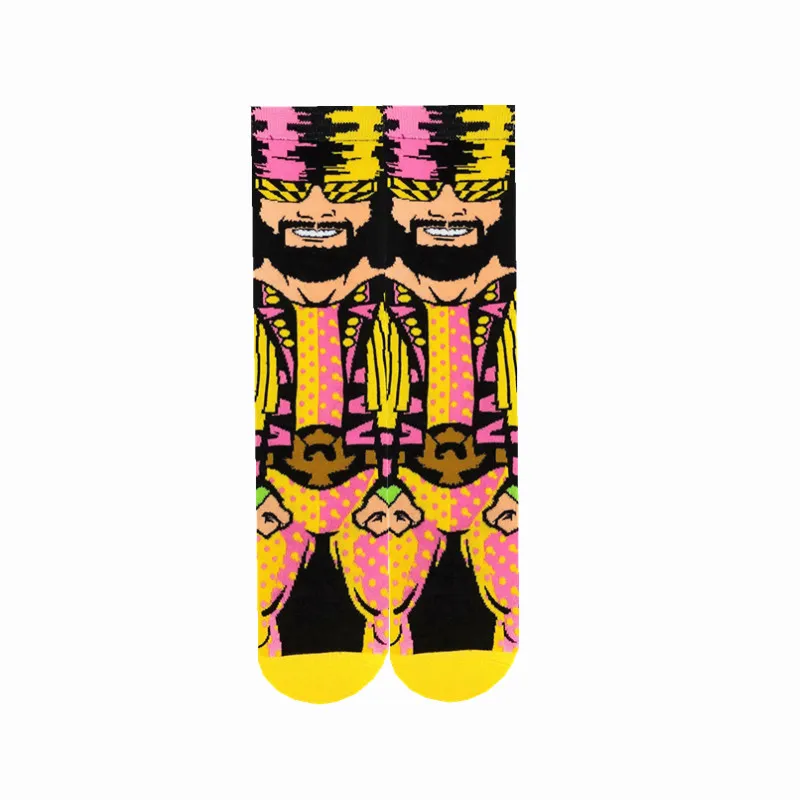 Calcetines de algodón para hombre, calcetín de tubo con personajes Avatar, moda feliz, cómodo, engrosamiento de puntera y tacón, Primavera, Otoño e