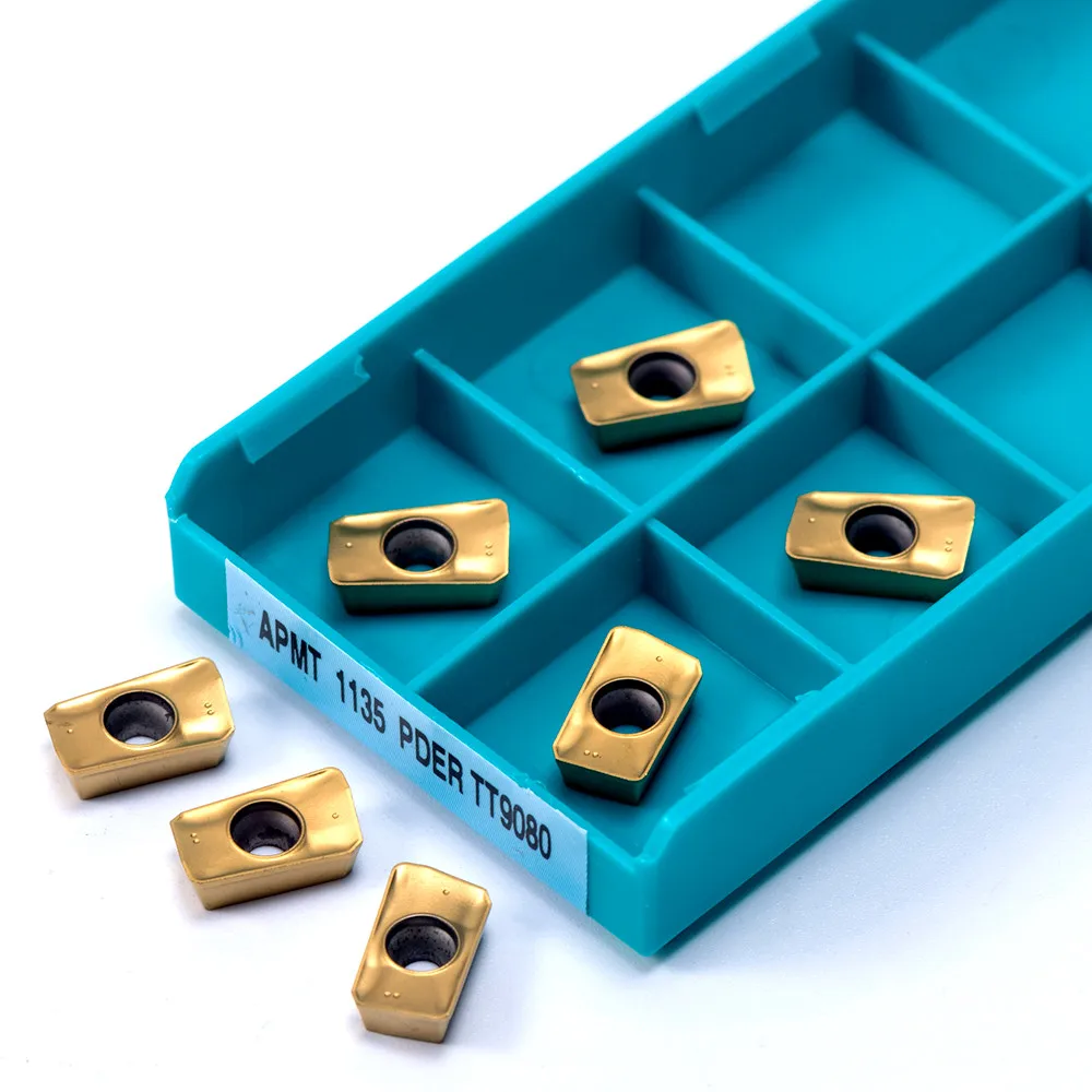 10PCS APMT1135 PDER TT9080 High Quality Carbide Internal Milling Cutter APMT 1135  Lathe Metal Turning Tool CNC Machine Insert