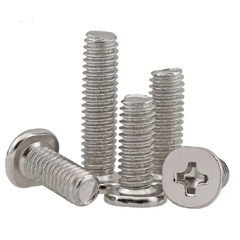 M2 M2.5 M3 M4 CM Phillips Thin Head Machine Screws Zinc/Ni Plated Steel Cross Low Short Wafer Large Flat Head Thin Edge Blots