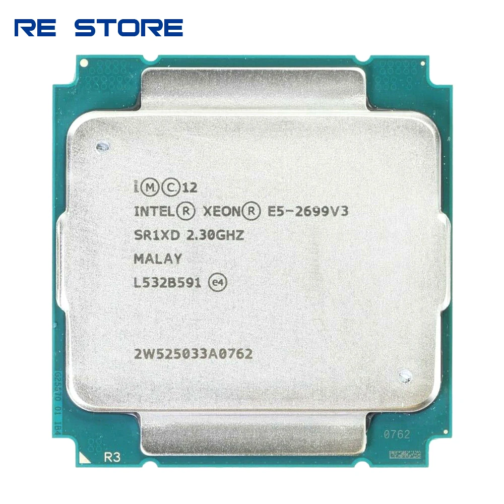 Новый процессор Intel Xeon E5 2699 V3 SR1XD 2,3 ГГц, 18 ядер, 145 Вт, разъем LGA 2011-3, процессор E5 2699V3