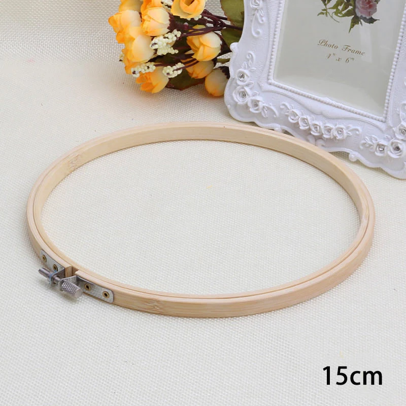 1Pc Embroidery Shed Sewing Tambour Frame Hand Show Embroidery Hoops Bamboo Wood Rings Embroidery Cross Stitch 13/15/20/25/30cm