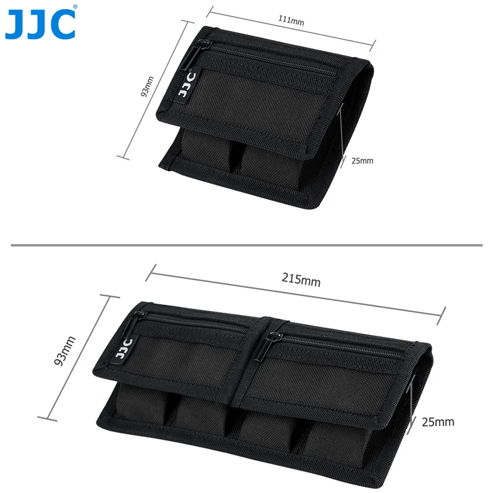 JJC Camera Battery Bag DSLR Battery Pouch Holder SD Card Case for Canon EOS R 5D 6D Nikon Z6 D850 D800 D7500 Sony A7 A6500 A6000