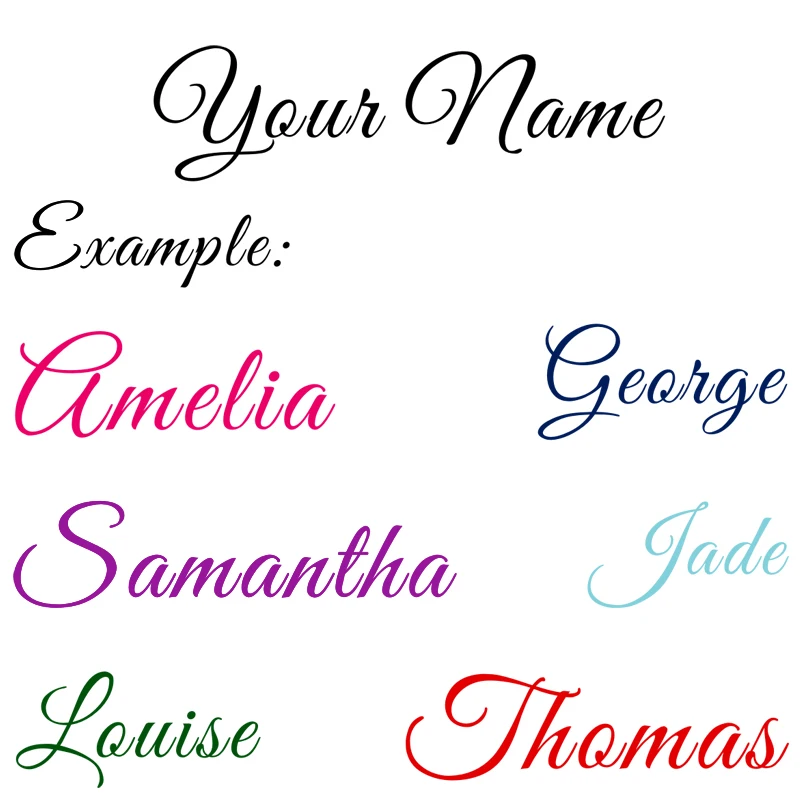CUSTOM TEXT Personalised Name Lettering Car/Laptop /Shop Decal Sticker Boys Girls Childrens Window Home Decor