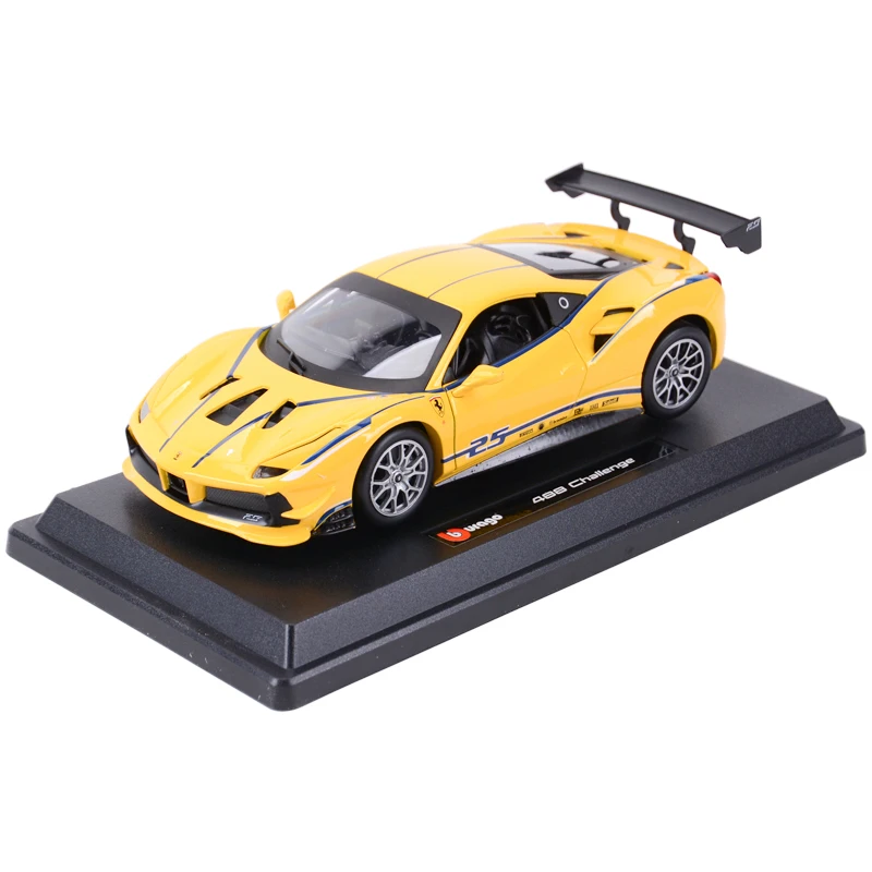 Bburago 1:24 Ferrari 488 Challenge Sports Car Static Die Cast Vehicles Collectible Model Car Toys