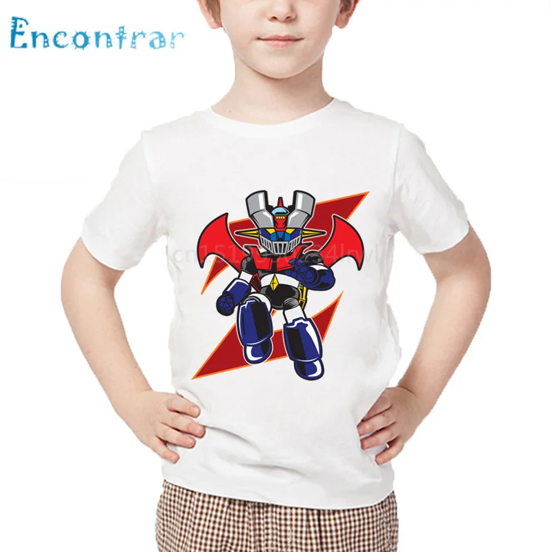 Boys/Girls Japan Comic Mazinger Z Retro Design T Shirt Kids Great Casual Tops Children's Funny Cartoon Mazinger T-Shirt