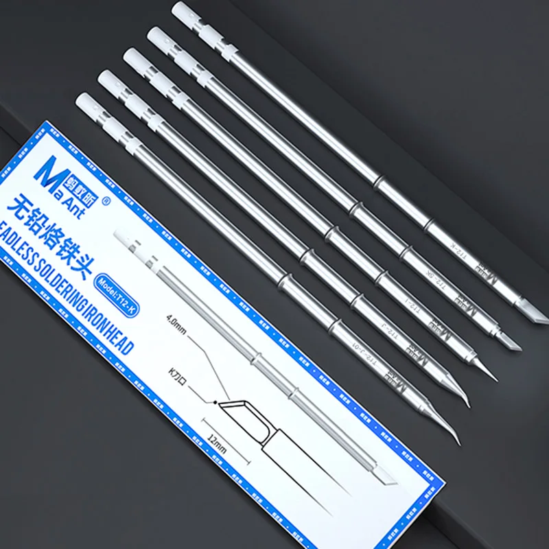 Ma Ant T12 Lead-Free Soldering Iron Tips For Welding And Repairing Precision Circuit Board Of Mobile Phone Computer Data Line