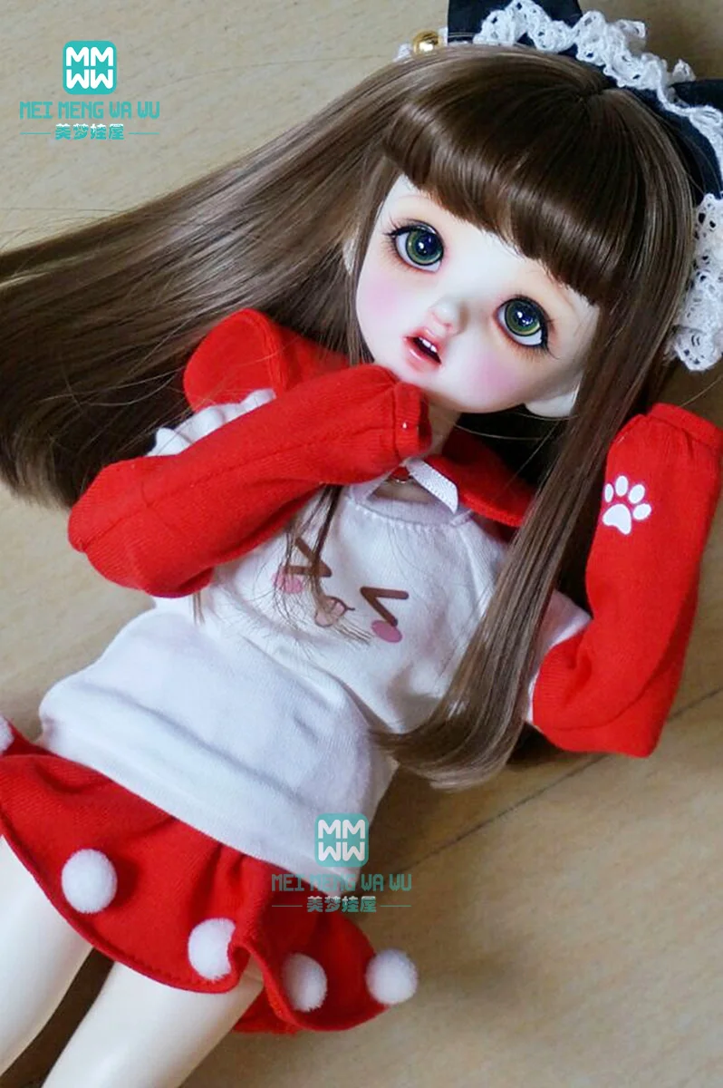 

Одежда для кукол BJD, подходит для кукол 30 см 1/6, Модный свитшот, костюм из четырех предметов