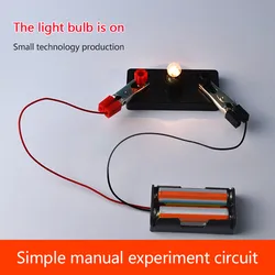 Kit de circuito eléctrico para niños, Juguetes De ciencia, bombillas escolares para estudiantes, juguetes educativos DIY, regalo para niños