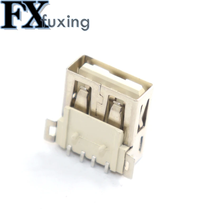 10/20Pcs USB Type A Standard Port Female Solder Jacks Connector PCB Socket USB-A type Female Flat Edge 2.0mm SMD Thermostability