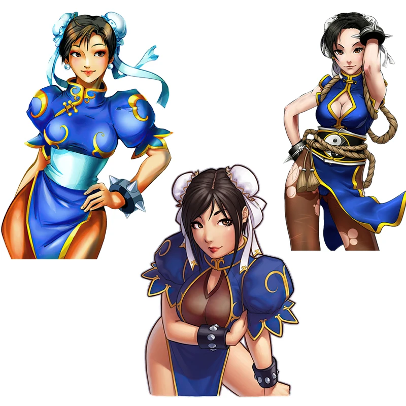 Three Ratels CDM372 Chun-Li  Animation game girl Personalized Creative Scratch Stickers And Decal For Occlusion  Decor