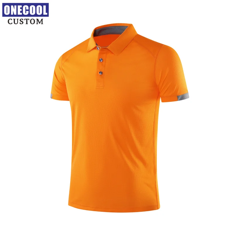 ONECOOL-Polo deportivo transpirable de secado rápido, camiseta con logotipo personalizado, diseño bordado, marca de la empresa, 8 colores, S-4xl,