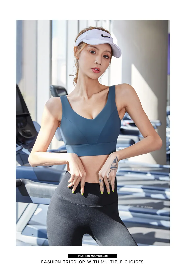 High Impact Convertible Racerback Sports Bra for Woman Padded Wirefree Workout  Running Fitness Tank Tops