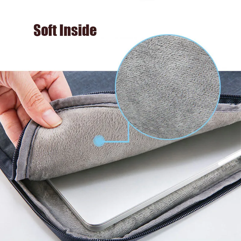 Portable Laptop Bag 13 14 15.6 Inch Travel Carrying Sleelve Case Storage Bag Soft Cover for Macbook Air 13 Case Huawei/Xiaomi/HP