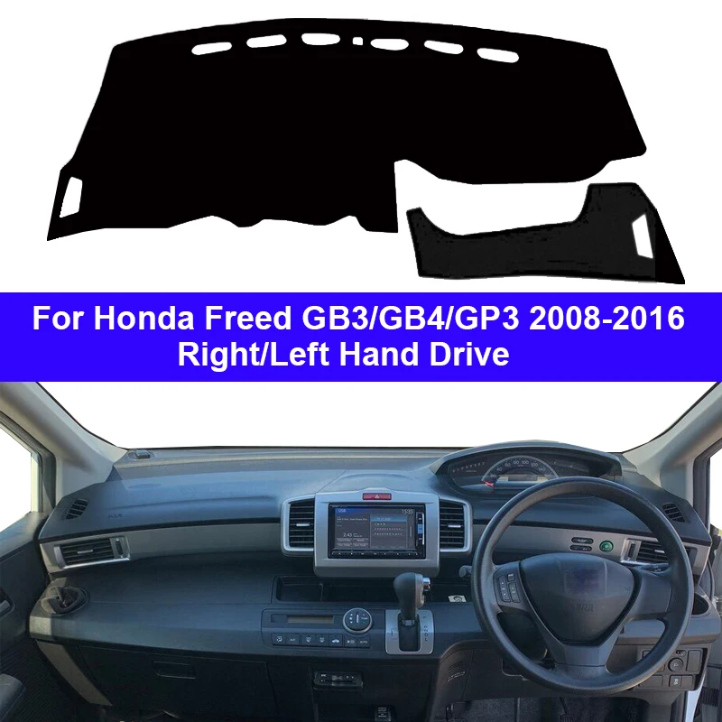 Car Auto Inner Dashboard Cover DashMat Carpet Cape For Honda Freed GB3 GB4 GP3 2008 - 2016 Protector Rug Anti-UV Block Sun Ray