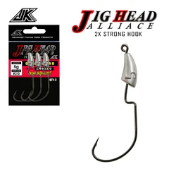 JK CH Barbed Jig Head Fishhooks 3.5g 5g 7g High Carbon Steel Chemically Sharpen Hook Point Front Weighted Worm Hook