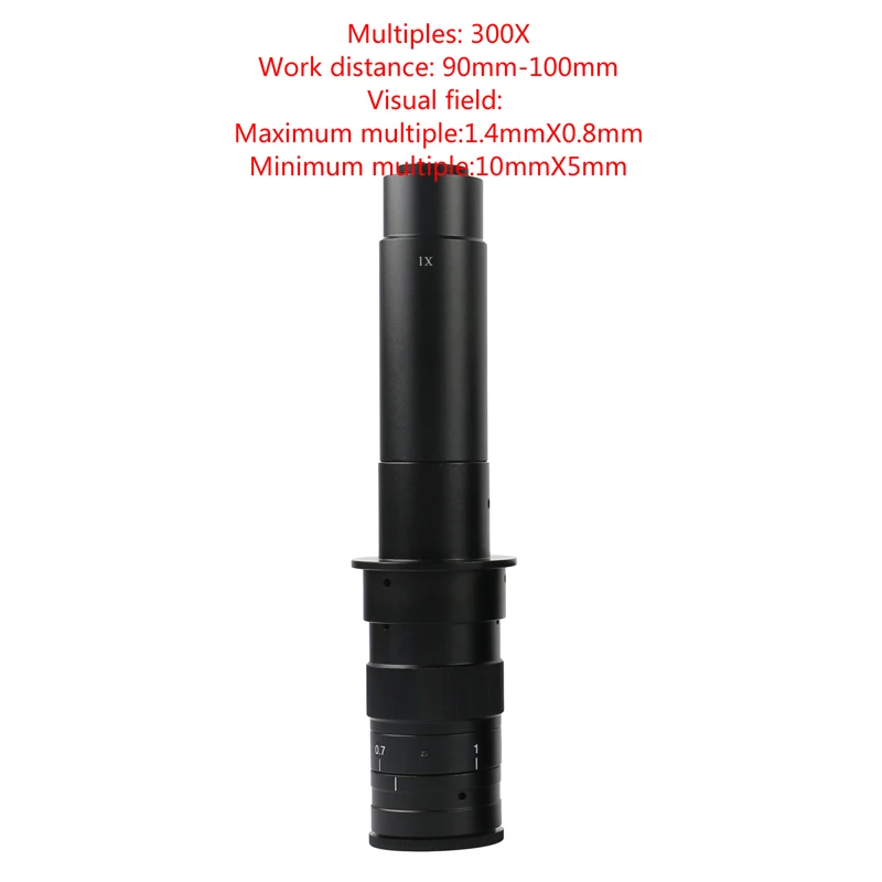 Einstellbares 180X 120X 300X 200X 130X Zoom C-Mount-Objektiv 0,7X~4,5X Vergrößerung 25mm für HDMI USB Industrie-Videomikroskopkamera – Detail 4