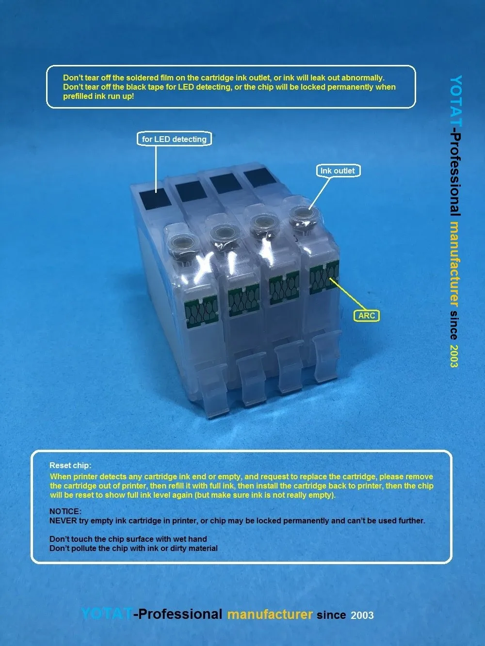 29XL T2991 Refillable Ink Cartridge with Auto Reset Chip for Epson Expression Home XP-235 XP-245 XP-247 XP-255 XP-257 XP-332