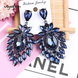 Veyofun Luxury Hyperbole Crystal Dangle Earrings Big Drop Earrings New Fashion Jewelry for Women