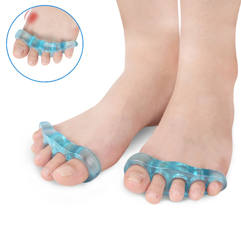 1Pair Toe Separator Gel Hallux Valgus Corrector Silicone Orthopedic Hammer Toe Straightener Spreader Foot Care Tool