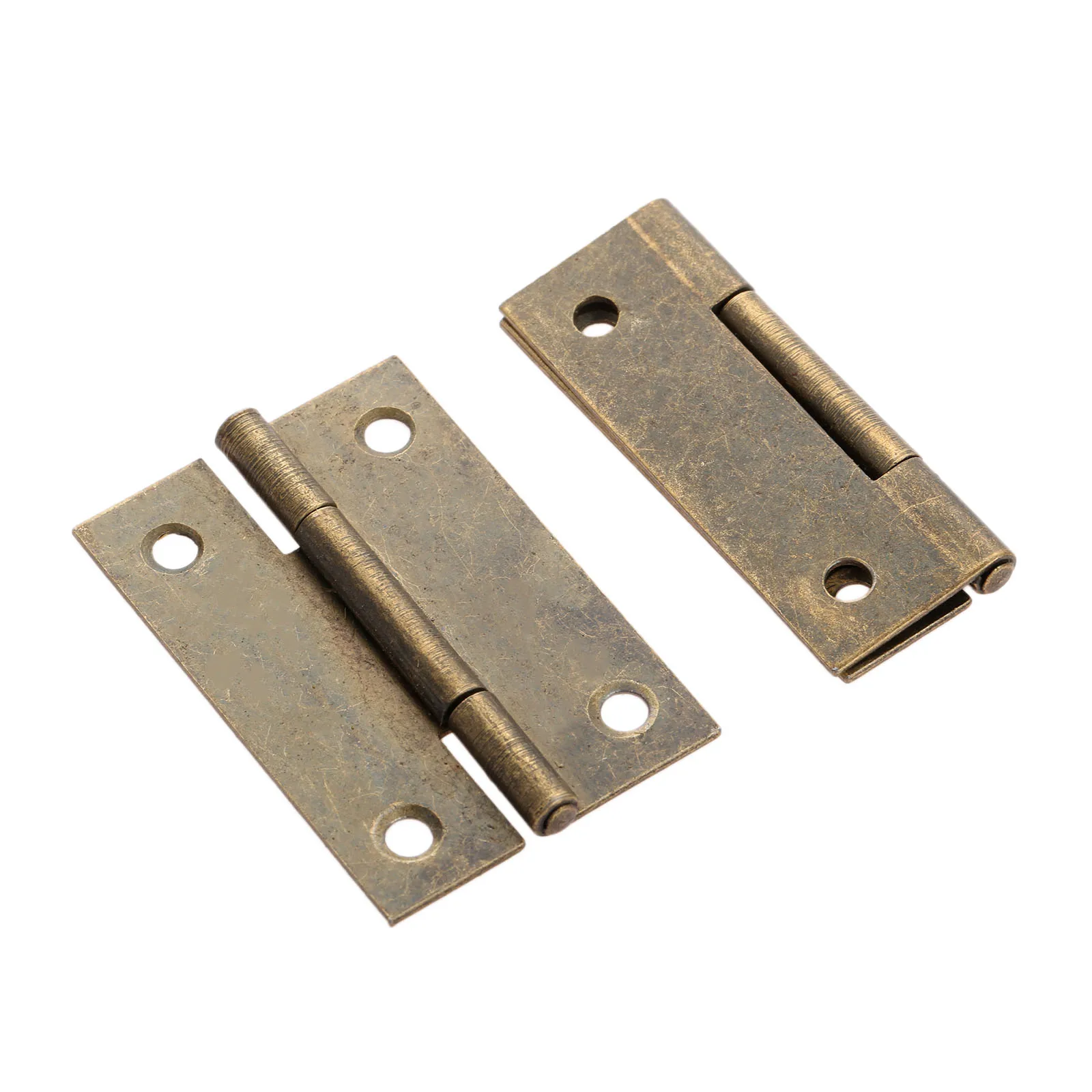 2Pcs Antique Furniture Hinge Cabinet Drawer Door Hinge Vintage Jewelry Wooden Box Decorative Hinges Packing Accessories 50*33mm