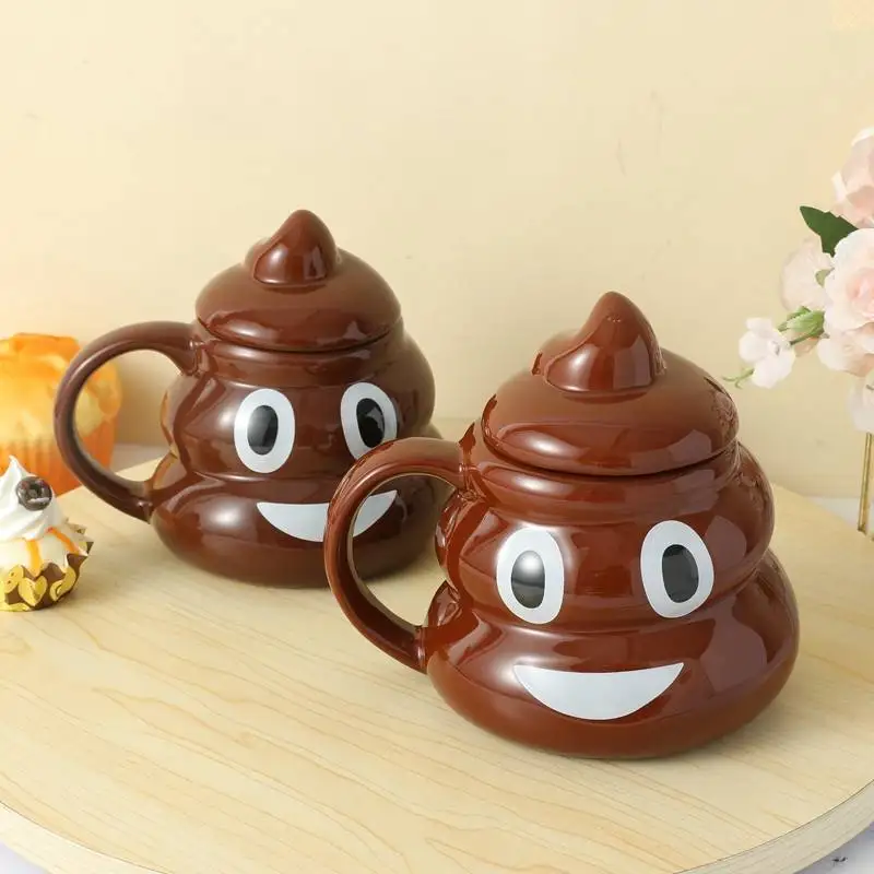 Weird Creative Poo Shaped Ceramics Mugs Coffee mug Milk Tea office Cups Drinkware the Best birthday Gift for Friends