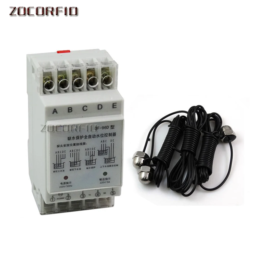 

DF-96D Automatic Water Level Controller Switch AC220V Water tank Liquid Level Detection Sensor Water Pump Controller