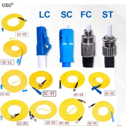 fiber optic patch cords SC-SC-LC-LC-FC-FC-ST-ST Simplex Single-mode 3.0mm optical fibre jumper ftth patch lead IL
