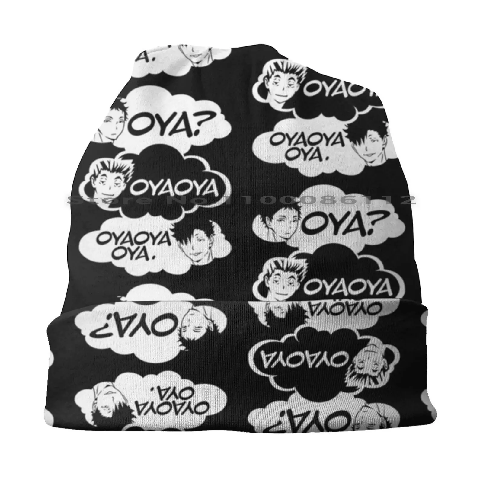 Oya ? Oya Oya! Beanies Knit Hat Haikyu Anime Bokuto Kuroo Nekoma Fukurodani Oya Oya Oya Akashi Tteesclothing Brimless Knitted