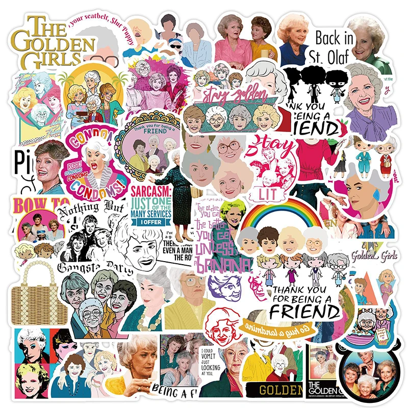 10/30/50Pcs Golden Girl Tv Show Graffiti Sticker Waterdicht Koelkast Guitar Laptop Motorfiets Skateboard Joke Decal klassieke Speelgoed