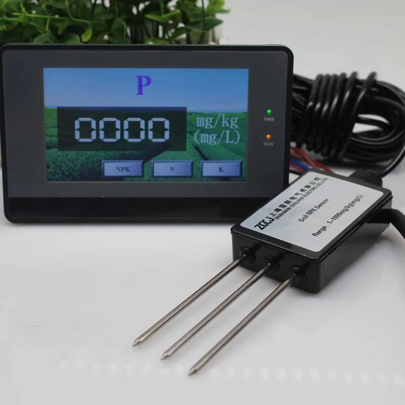 Soil NPK detector display meter with earth NPK sensor