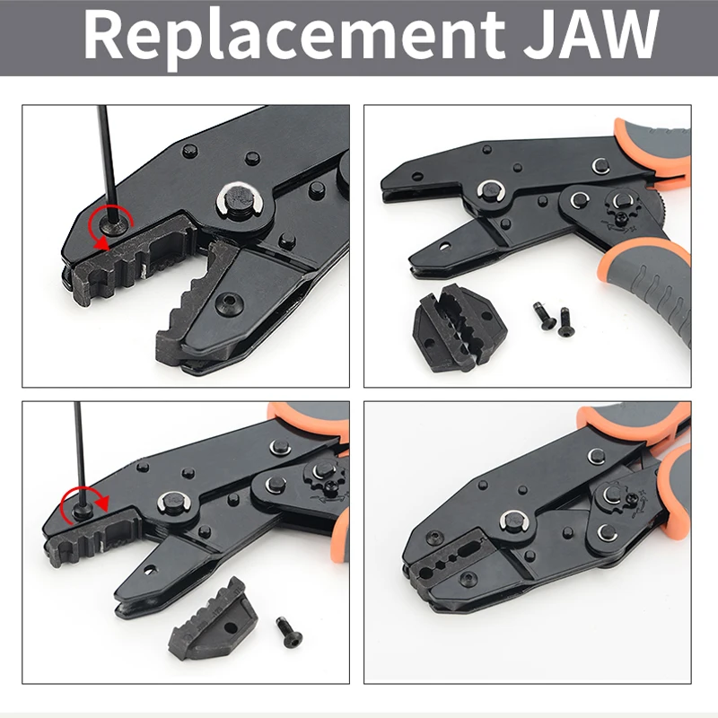 IWISS HS-30J Crimping Pliers Jaws Kit Spring/Tube/Insulation Terminals Crimper Multifunctional Electrical Clamp Tool Set