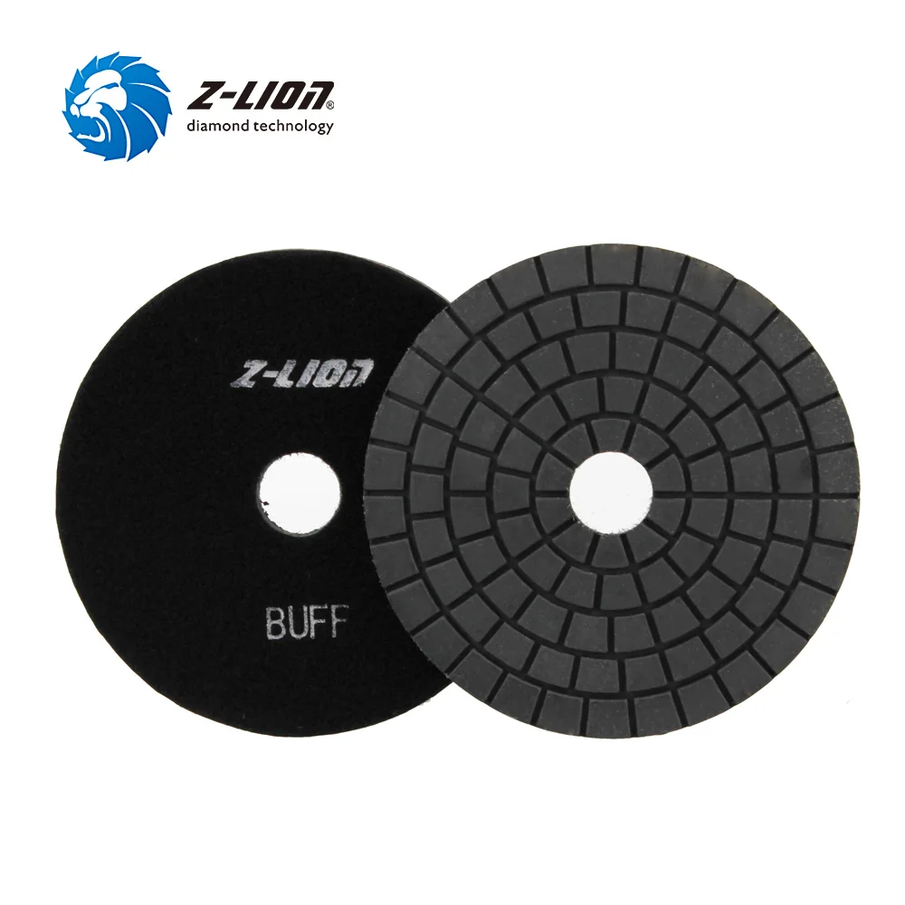 

Z-LION 5" Black Buff Polishing Pads Resin Bond Diamond Buffing Wheel For Granite Marble Ceramic Stone Polishing Premium Quality