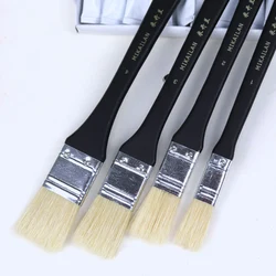 MIKAILAN Watercolor/Oil Painting Gouache Paint Brush Pig Bristle Hair Different Size Drawing Brushes Art School Office Supply