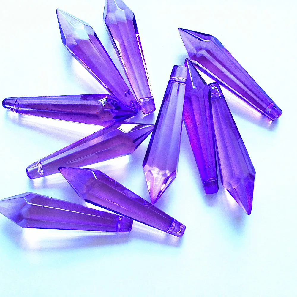 Top Quality 20pcs 55mm Faceted Clear Crystal Glass Chandelier Trimming Prisms for garland Pendant Wedding party venue decoration