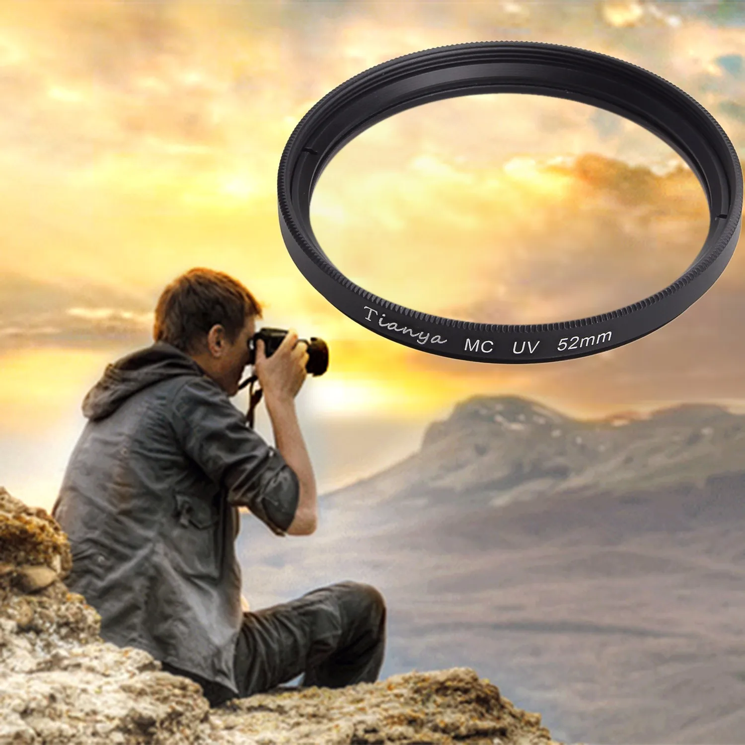 

52MM UV Lens Filter for yn50mm f1.8 lens for Canon DSLR/SLR/DC/DV, 52mm lens protector