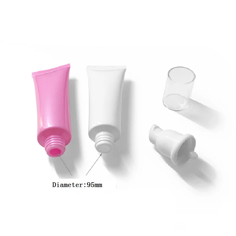 50g 50ml BB Cream Squeeze Bottle PE Refillable Cosmetic Container Empty Pink White Emulsion Pump Airless Soft Tube 25 pcs/lot